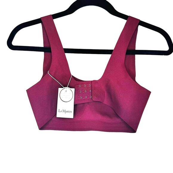 Le Mystere Women's Dark Cherry Smooth Shaoe Wireless Bra Size Small - Picture 2 of 4